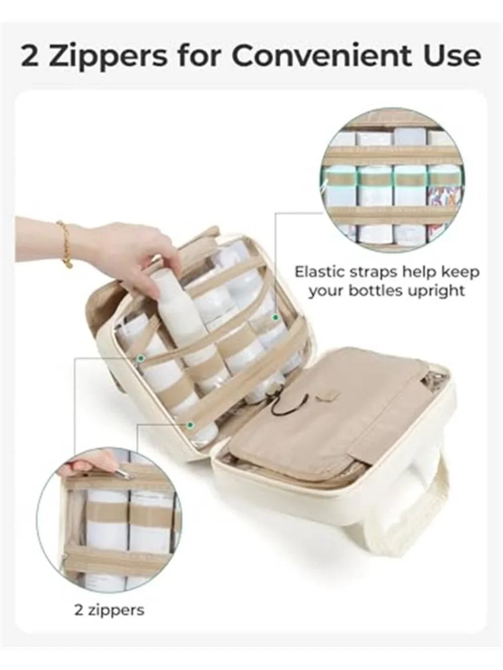 Hanging Toiletry Bag Travel Makeup Organizer Cosmetic Case Waterproof Puffer